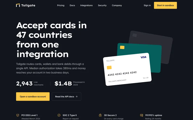 Tollgate template